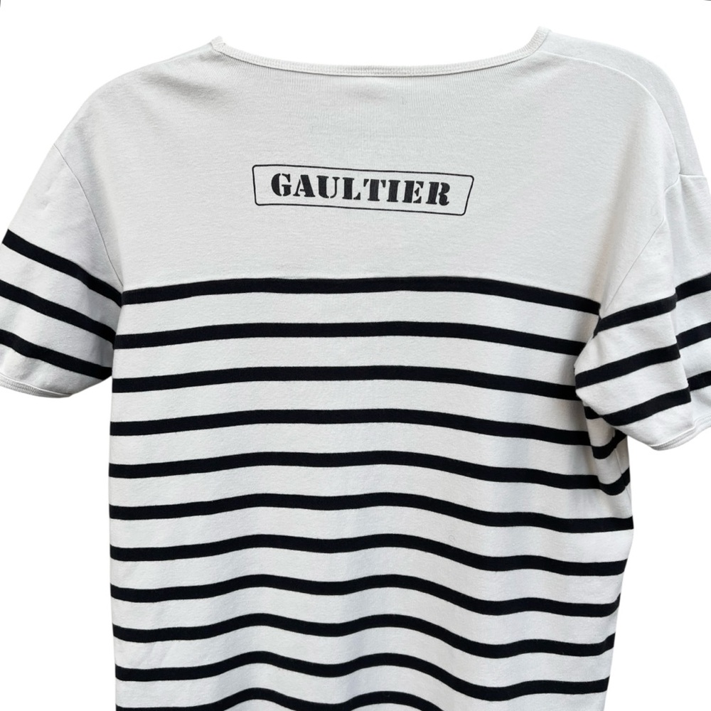 Jean Paul Gaultier “Le Male” Parfums Striped Vintage Short Sleeve T-Shirt L/XL - Picture 6 of 11